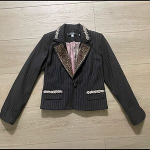 True Meaning womens charcoal blazer size 2